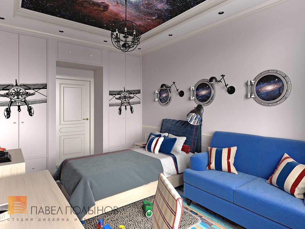 Фото детская комната из проекта «Дизайн квартиры 74 кв.м. в стиле американской классики, ЖК «Платинум»»
