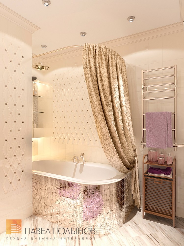 Фото дизайн ванной комнаты из проекта «Дизайн 4-комнатной квартиры 162 кв.м. в ЖК «Платинум», стиль неоклассика»