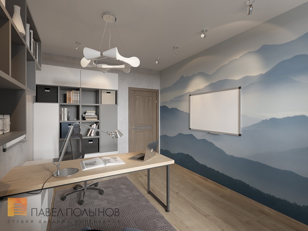 Фото кабинет из проекта «Интерьер квартиры в современном стиле, ЖК «Солнечный»»