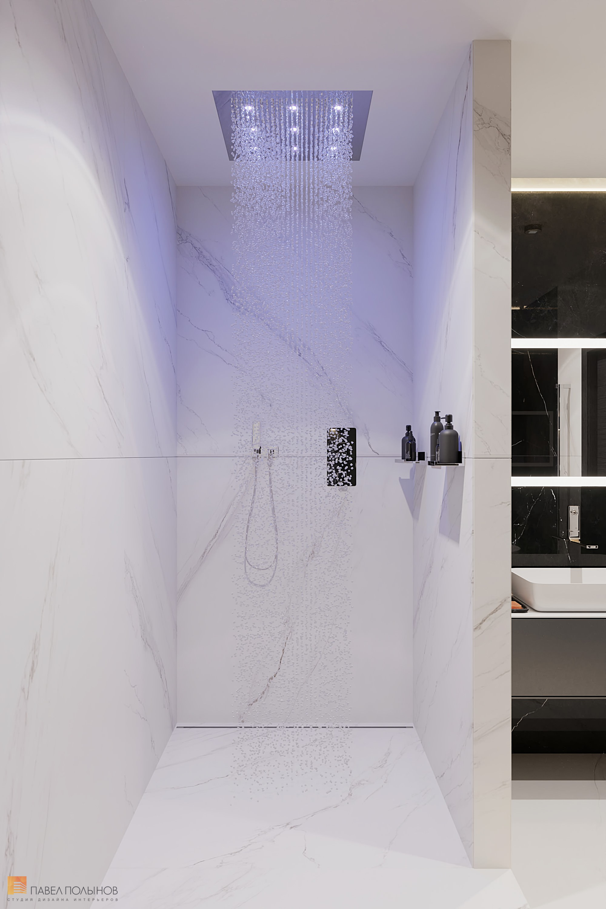 Фото дизайн интерьера ванной комнаты из проекта «Интерьер квартиры в современном стиле, ЖК «Остров», 90 кв.м.»