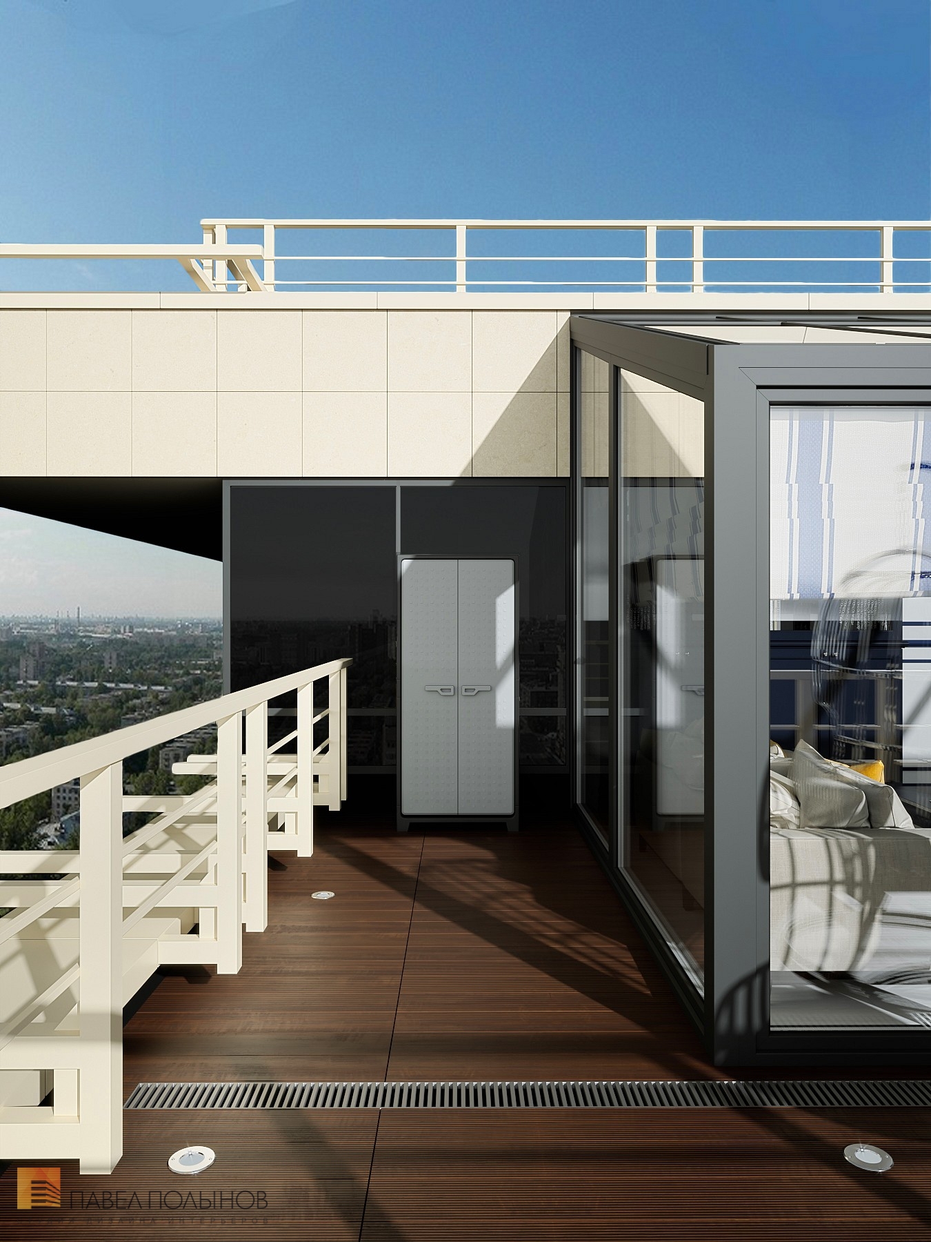 Фото дизайн террасы из проекта «Интерьер квартиры в стиле неоклассика в ЖК «The Residence», 219 кв.м.»