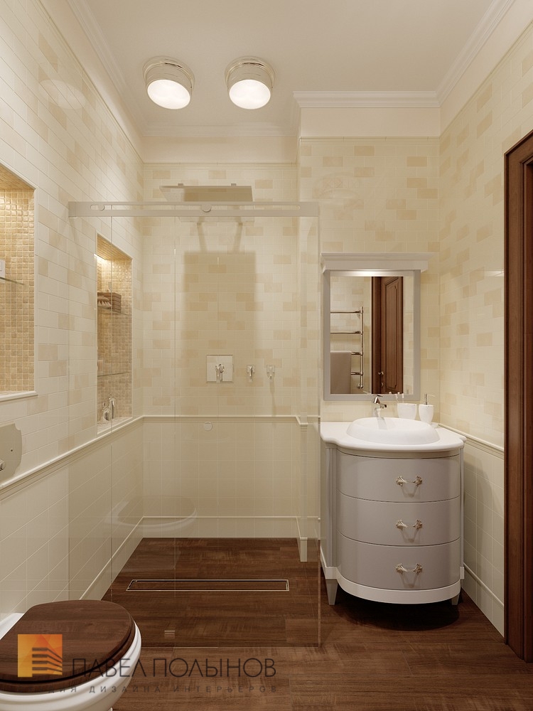 Фото интерьер ванной из проекта «Дизайн интерьера четырехкомнатной квартиры в классическом стиле, ЖК «Duderhof club», 163 кв.м.»