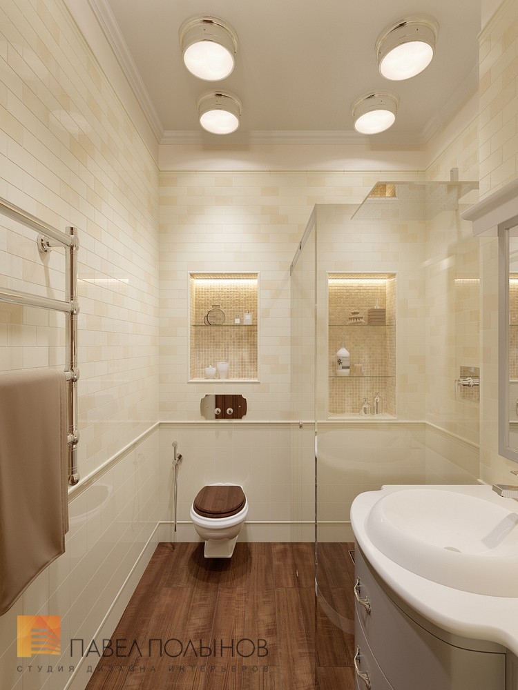 Фото ванная из проекта «Дизайн интерьера четырехкомнатной квартиры в классическом стиле, ЖК «Duderhof club», 163 кв.м.»