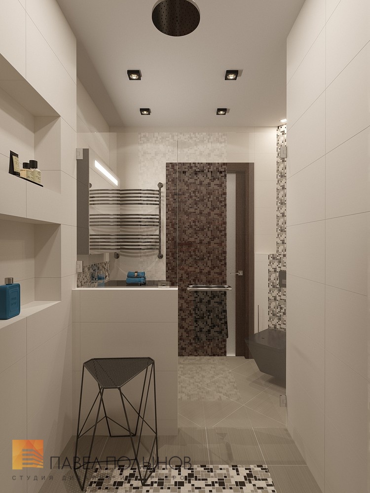 Фото дизайн интерьера ванной комнаты из проекта «Дизайн интерьера квартиры в ЖК «Никитинская усадьба», 40 кв.м.»