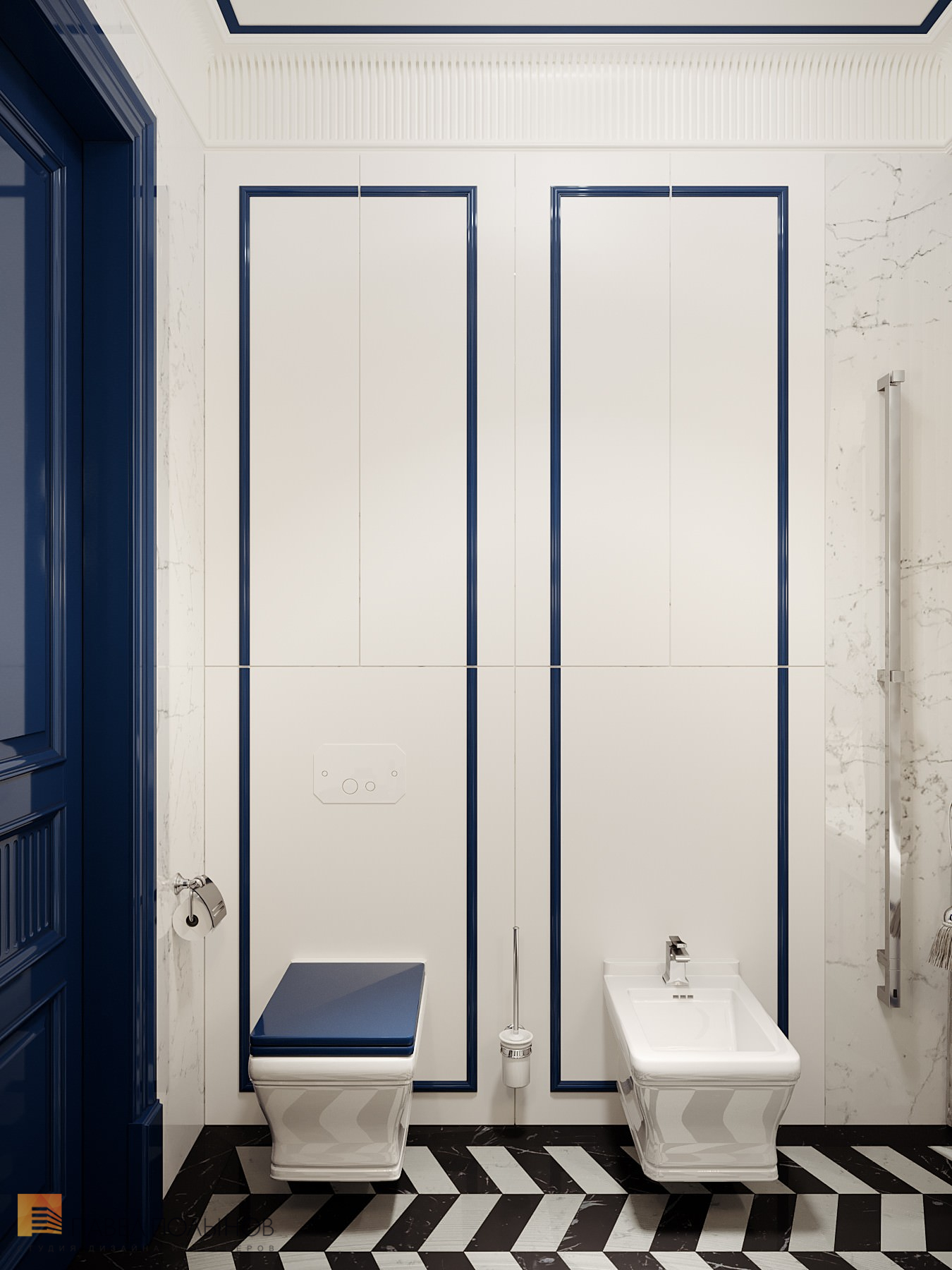 Фото интерьер ванной комнаты из проекта «Интерьер квартиры в стиле английской классики, ЖК «Патриот», 124 кв.м.»