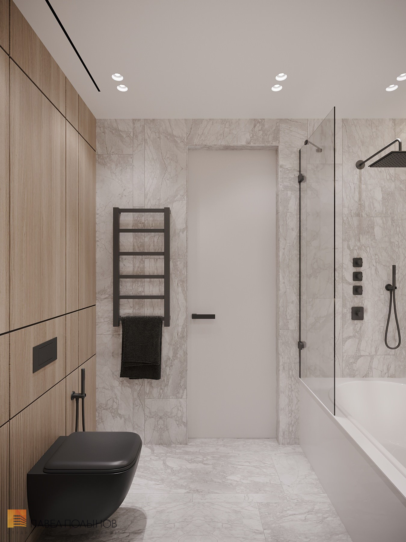 Фото дизайн ванной комнаты из проекта «Просторная квартира в современном стиле, ЖК «Duderhof Club», 146 кв.м.»