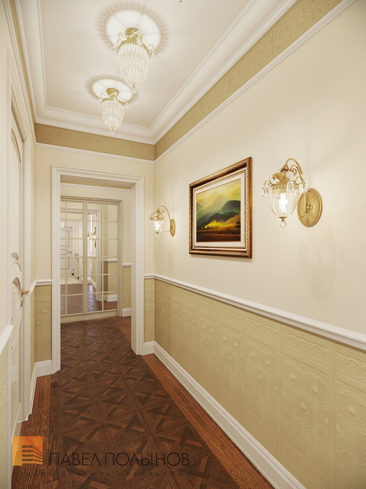 Фото коридор из проекта «Трехкомнатная квартира в классическом стиле, ЖК «Жемчужный фрегат», 110 кв.м. »