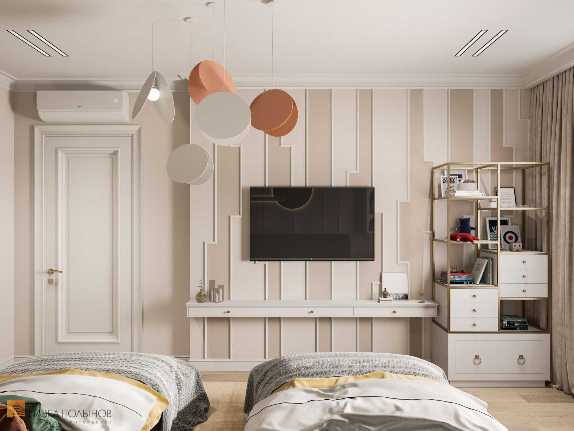 Фото детская комната из проекта «Квартира в стиле неокласика в ЖК The Residence, 123 кв.м.»