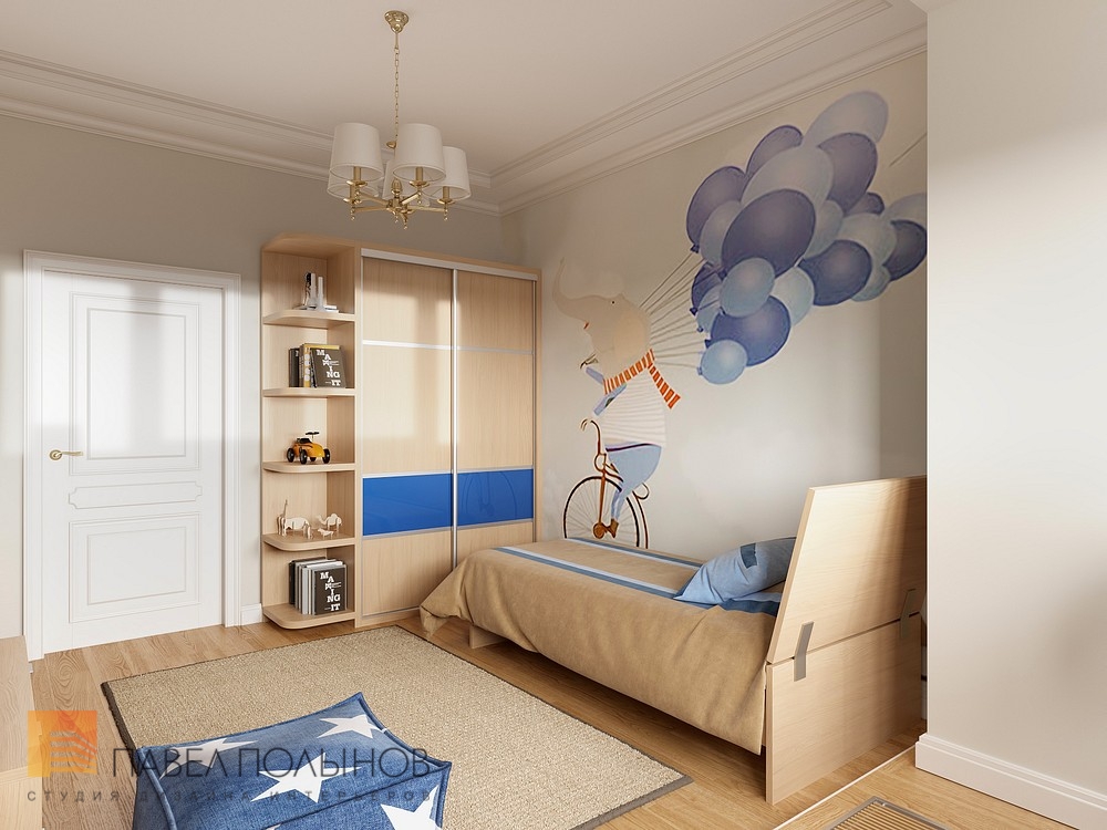Фото дизайн интерьера детской комнаты из проекта «Дизайн квартиры 74 кв.м. в стиле американской классики, ЖК «Платинум»»