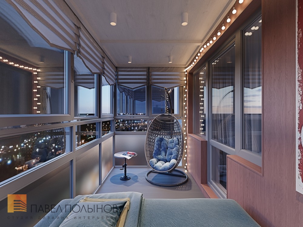 Фото лоджия из проекта «Интерьер квартиры в скандинавском стиле с элементами лофта, ЖК «Skandi Klabb» »