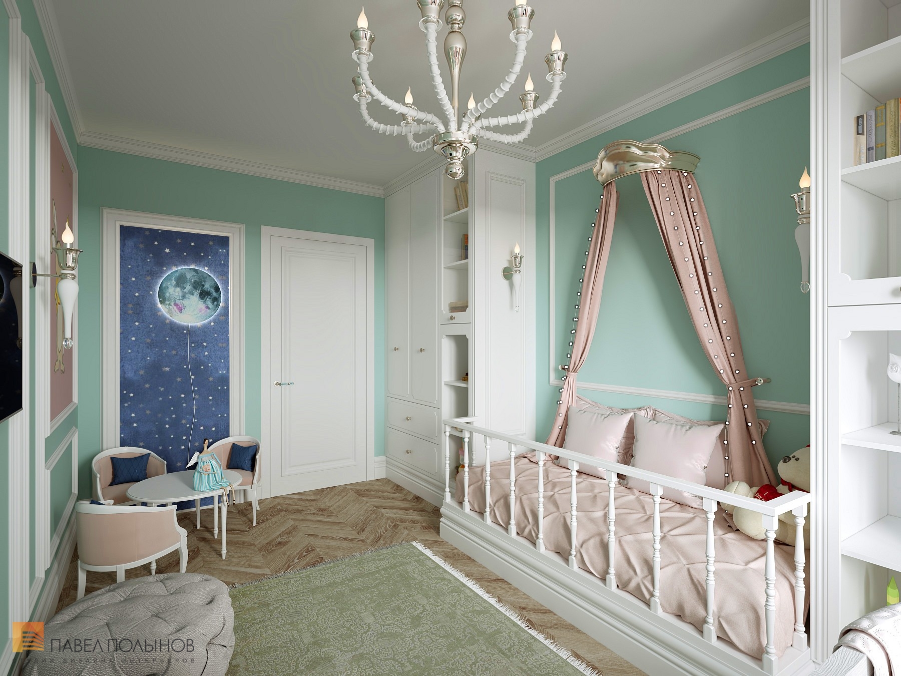 Фото интерьер детской комнаты из проекта «Интерьер квартиры в стиле неоклассика в ЖК «The Residence», 219 кв.м.»