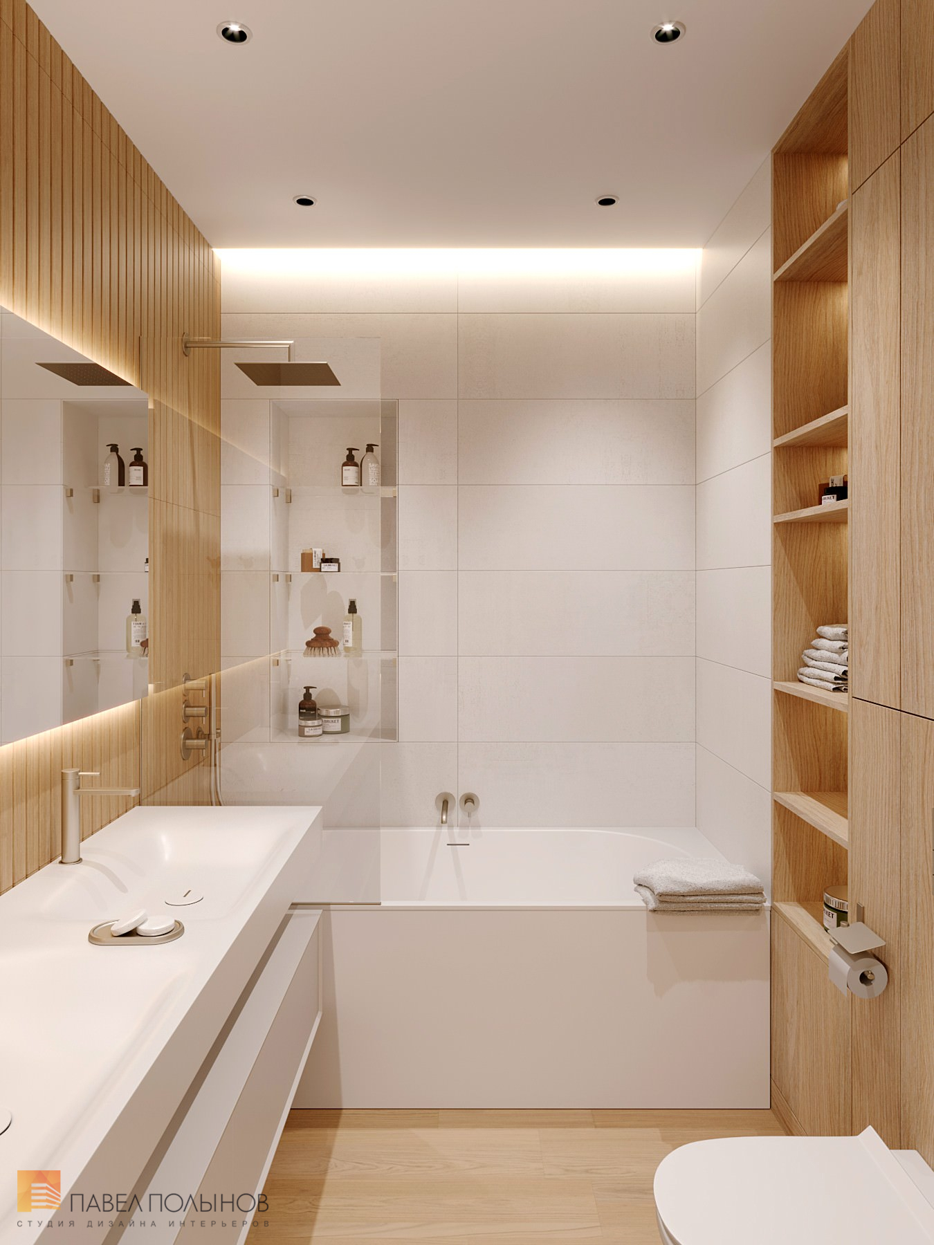Фото дизайн ванной комнаты из проекта «Квартира в современном стиле, ЖК «Дом на Зелейной», 142 кв.м.»