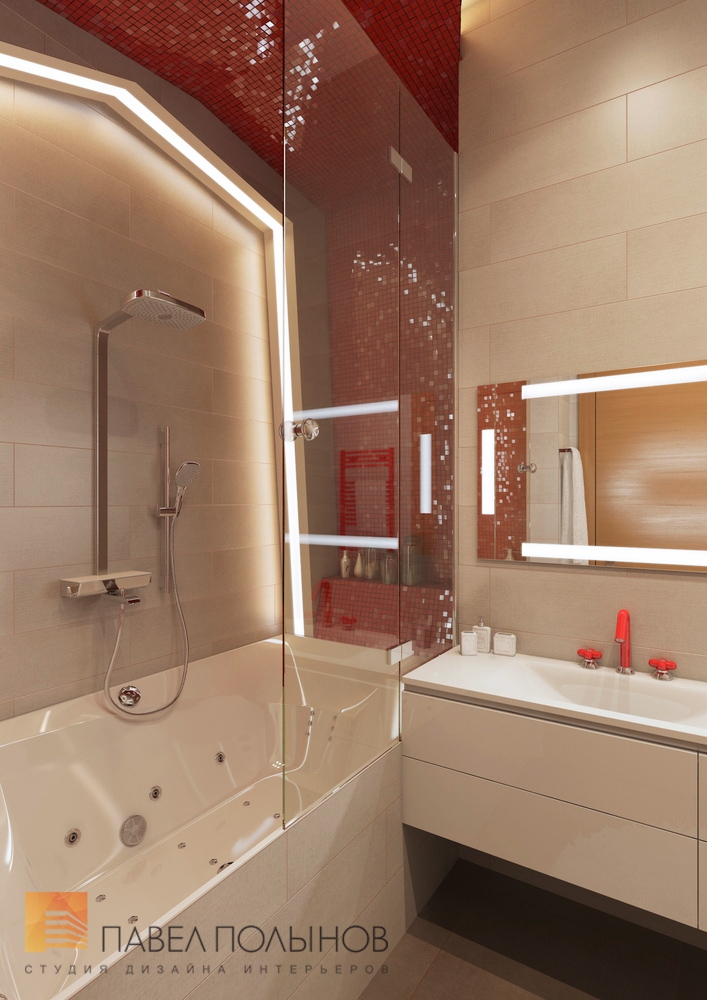 Фото дизайн ванной комнаты из проекта «г. Москва, Таунхаус в поселке «Ангелово», 143 кв.м»