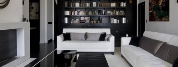 Чорно-білий дизайн інтер'єру квартири чи будинку