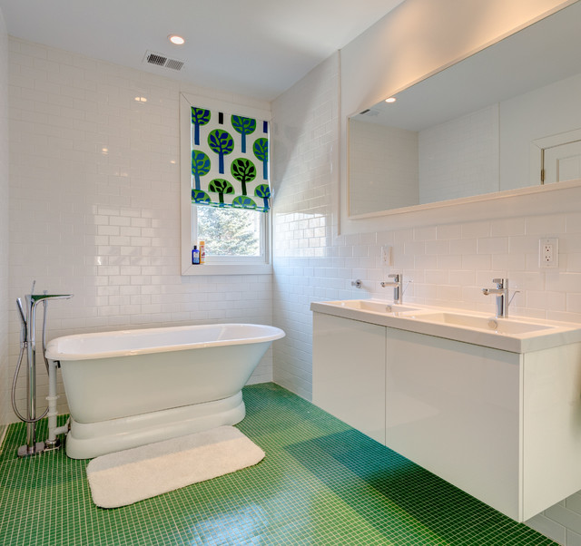 Додати кольори в інтер'єр ванної кімнати: вибираємо зелений