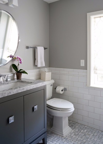 Серый цвет в интерьере ванной комнаты
