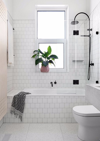 Как оформить интерьер ванной комнаты в один цвет