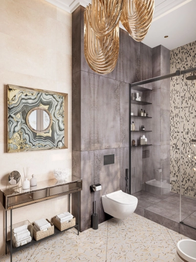 + фото идей дизайна ванной комнаты с душевой кабиной